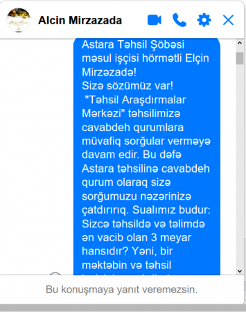 ASTARA TƏHSİL İDARƏSİNİN “BAŞ MƏSLƏHƏTÇİ”SİNİN ÖZBAŞINALIĞI DAVAM EDİR!