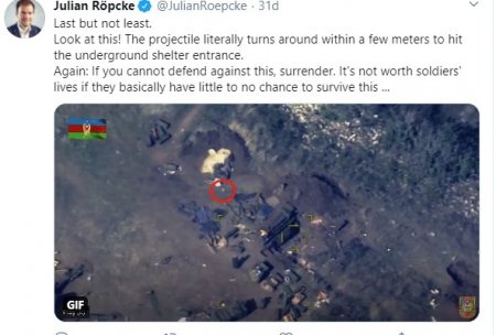 Ermənilərə təslim olmağı tövsiyə edirəm - “Bild”in hərbi eksperti / FOTO