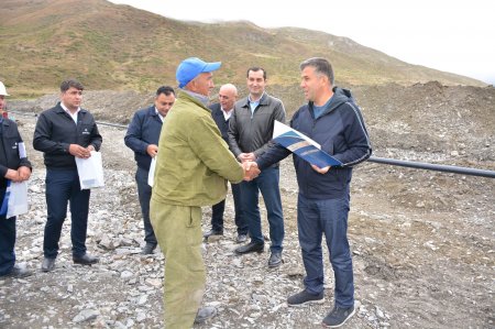 Ruslan Əliyev qazlaşdırılma işləri ilə yerindəcə tanış oldu- FOTO